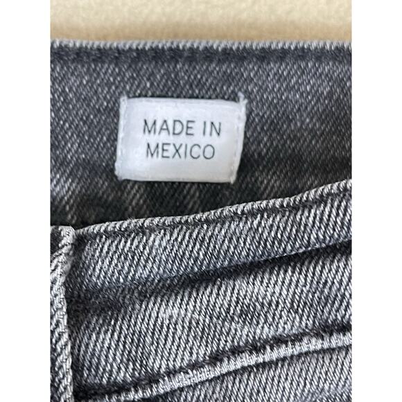 RE/DONE Jeans Womens 27 Black High Rise Stove Pipe Straight Leg Button Fly Denim - Picture 10 of 15